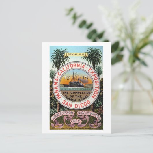 Panama Pacific Expo 1915 Vintage Briefkaart (Staand voorkant)