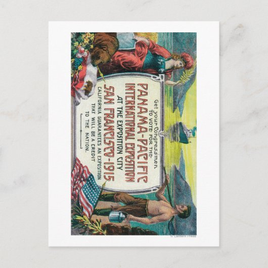 Panama Pacific International Expo Briefkaart (Voorkant)