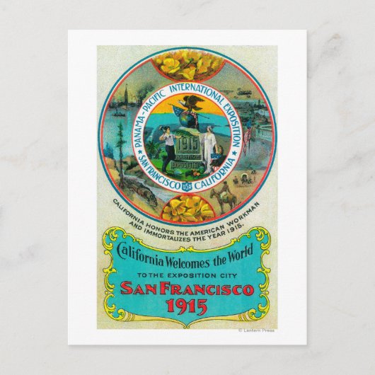 Panama Pacific International Expo Briefkaart (Voorkant)