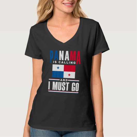 Panama Panamees Panama roept en ik moet gaan T-shirt (Voorkant)
