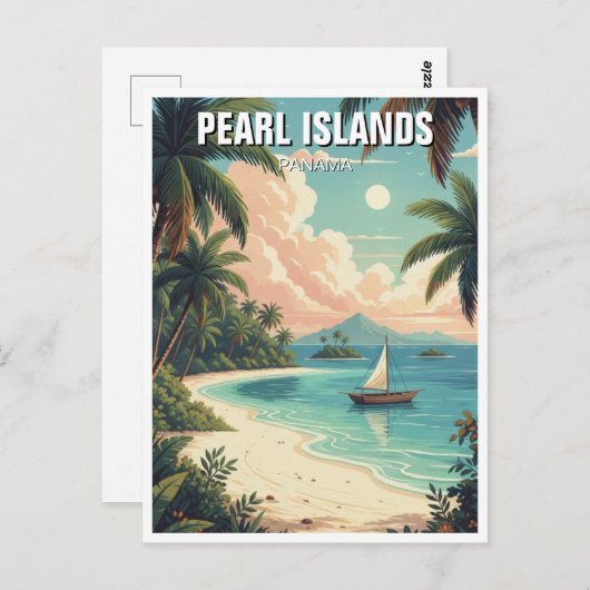 Panama Pearl Islands Reizen Briefkaart (Voorkant / Achterkant)