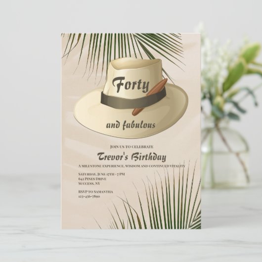 Panama Pet en sigaar Kaart (Staand voorkant)