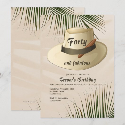 Panama Pet en sigaar Kaart (Voorkant / Achterkant)