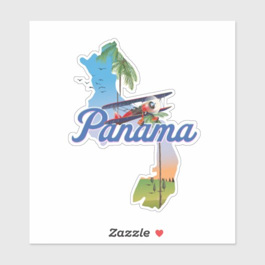 Panama Reisposter Sticker (Vel)