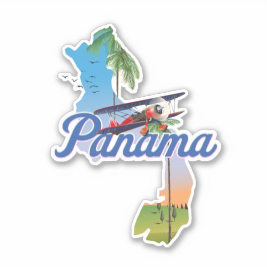 Panama Reisposter Sticker (Voorkant)