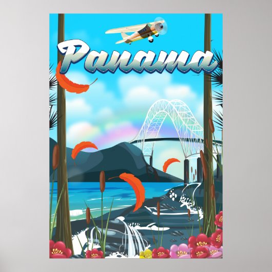 Panama rivier vakantieprint poster (Voorkant)