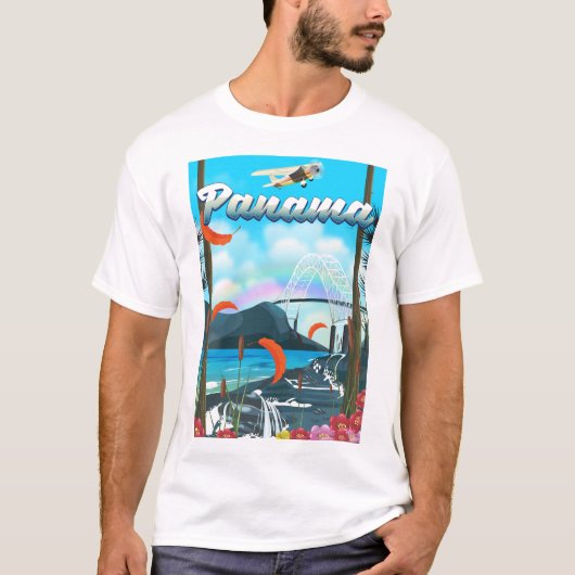 Panama rivier vakantieprint t-shirt (Voorkant)