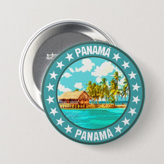 Panama Ronde Button 7,6 Cm (Voorkant /achterkant)