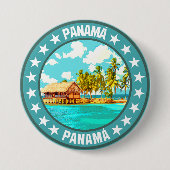 Panama Ronde Button 7,6 Cm (Voorkant)