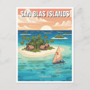 Panama San Blas eilanden reizen Briefkaart