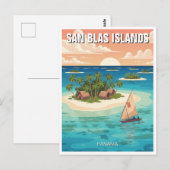 Panama San Blas eilanden reizen Briefkaart (Voorkant / Achterkant)