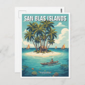 Panama San Blas eilanden reizen Briefkaart (Voorkant / Achterkant)