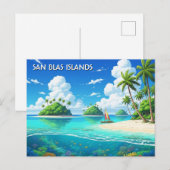 Panama San Blas Islands Travel  Briefkaart (Voorkant / Achterkant)