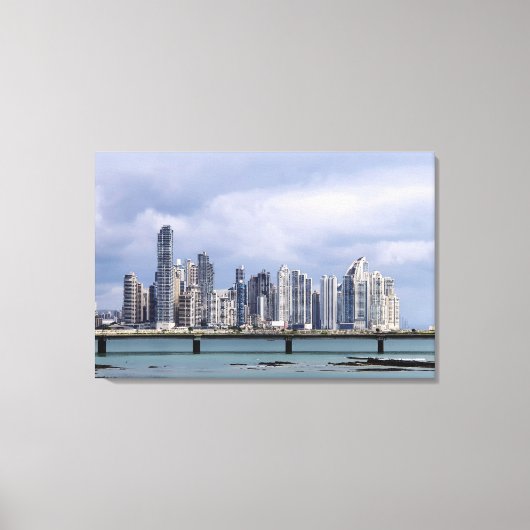 Panama Skyline Canvas Afdruk (Voorkant)