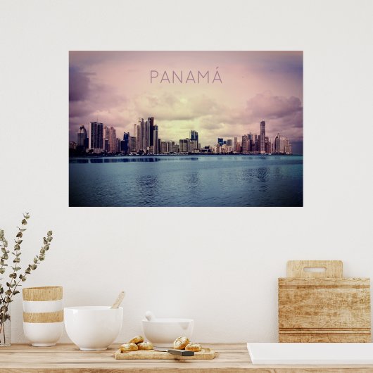 Panama Skyline Poster (Keuken)