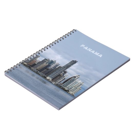 Panama Skyline (tekst aanpasbaar) Notitieboek (Linkerzijde)
