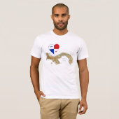Panama-spandoek hart- en kaart T-shirt (Voorkant volledig)