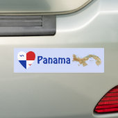 Panama-spandoek Hart + kaart bumpersticker (Op auto)