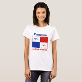 Panama-spandoek + kaart + tekst T-shirt (Voorkant volledig)