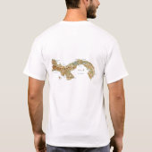Panama-spandoek + kaart + tekst T-shirt (Achterkant)