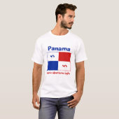 Panama-spandoek + kaart + tekst T-shirt (Voorkant volledig)