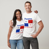 Panama-spandoek + kaart + tekst T-shirt (Unisex)