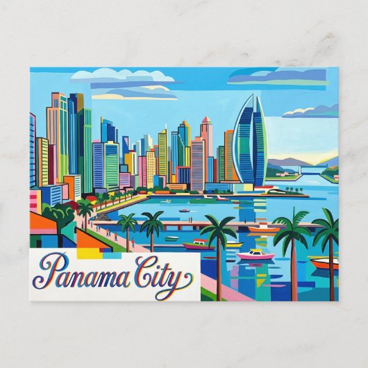 Panama-Stad Briefkaart (Voorkant)