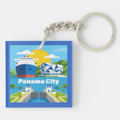 Panama-Stad Panama Sleutelhanger (Achterkant)