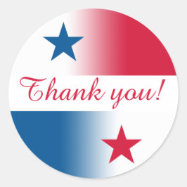 Panama-Sticker met aanpasbare tekst Ronde Sticker