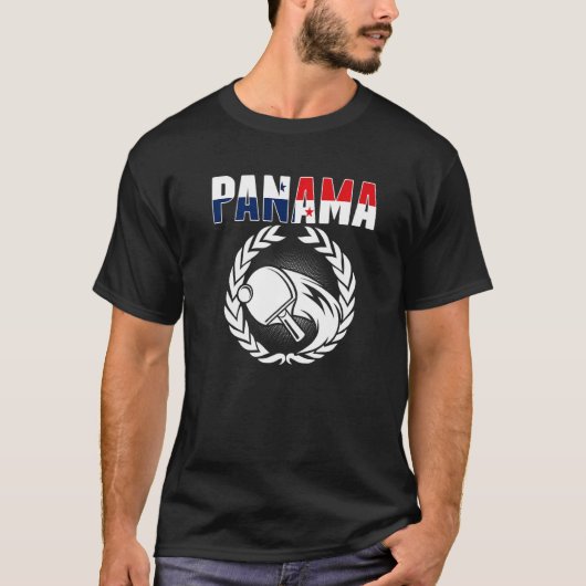 Panama Table Tennis Panamanian Ping Pong Support T-shirt (Voorkant)