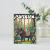 Panama Tapir in Coiba National Park Reizen Briefkaart (Staand voorkant)