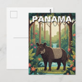 Panama Tapir in Coiba National Park Reizen Briefkaart (Voorkant / Achterkant)