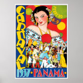 Panama Travel Poster of Carnaval 1937 (Voorkant)