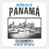 Panama Vierkante Sticker (Voorkant)