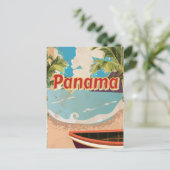 Panama Vintage Reisposter Briefkaart (Staand voorkant)