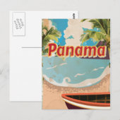 Panama Vintage Reisposter Briefkaart (Voorkant / Achterkant)