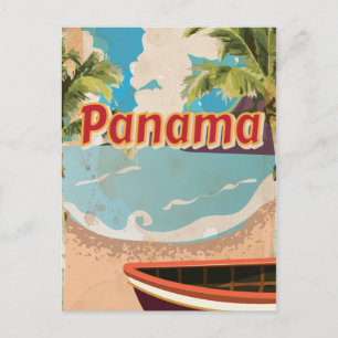 Panama Vintage Travel Poster Briefkaart