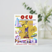 Panama Vintage Travel Poster teruggezet Briefkaart (Staand voorkant)