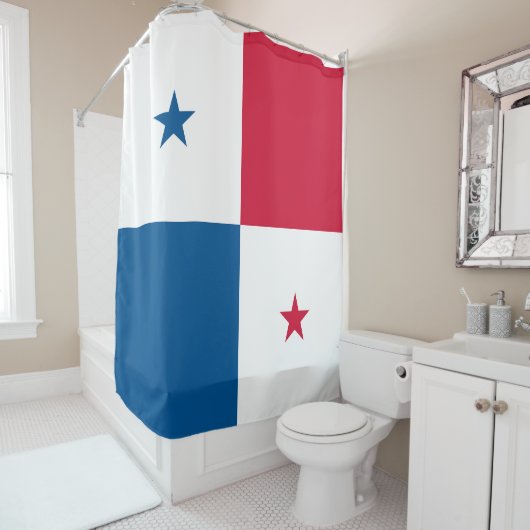 Panama vlag douchegordijn (In situ)