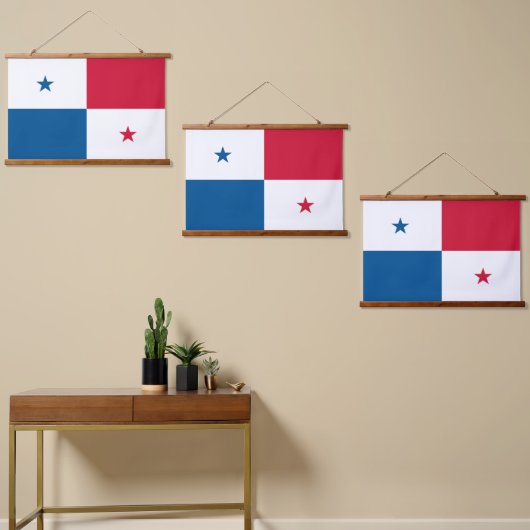 Panama vlag hangend wandkleed (Asymmetrisch)