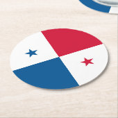 Panama vlag ronde kartonnen onderzetter (Gebogen)