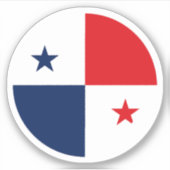 Panama Vlag Ronde Sticker (Voorkant)
