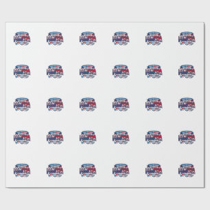 Panama Voetbal 2026 Voetbal Vet Land Typografie  Cadeaupapier
