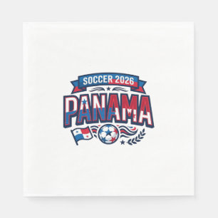 Panama Voetbal 2026 Voetbal Vet Land Typografie Servet