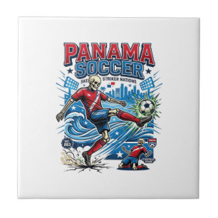 Panama Voetbal Skelet Aanvaller Landen Poster Stij Tegeltje