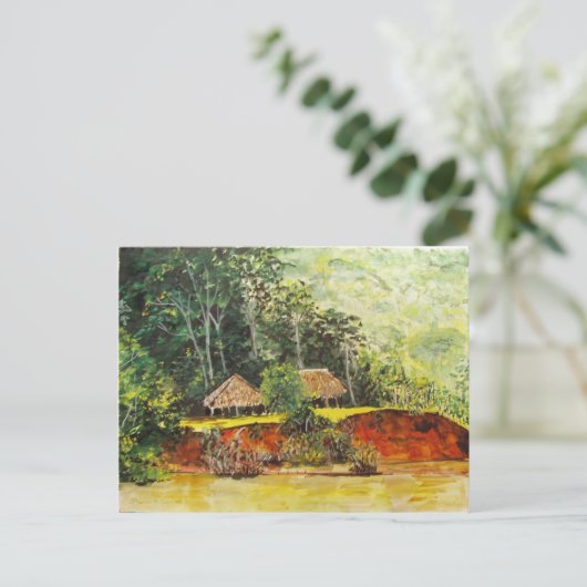 Panama-Waterverf Briefkaart (Staand voorkant)