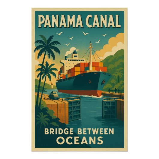 Panamakanaal: brug tussen de oceanen perfect poster (Voorkant)