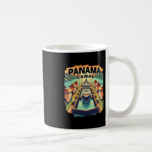 Panamakanaal Cruise Reis Boot Schip Vintage Grafis Koffiemok