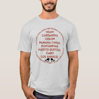 Panamakanaal eerste keer rood t-shirt