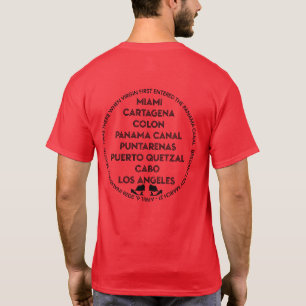 Panamakanaal Eerste keer zwarte achterkant T-shirt